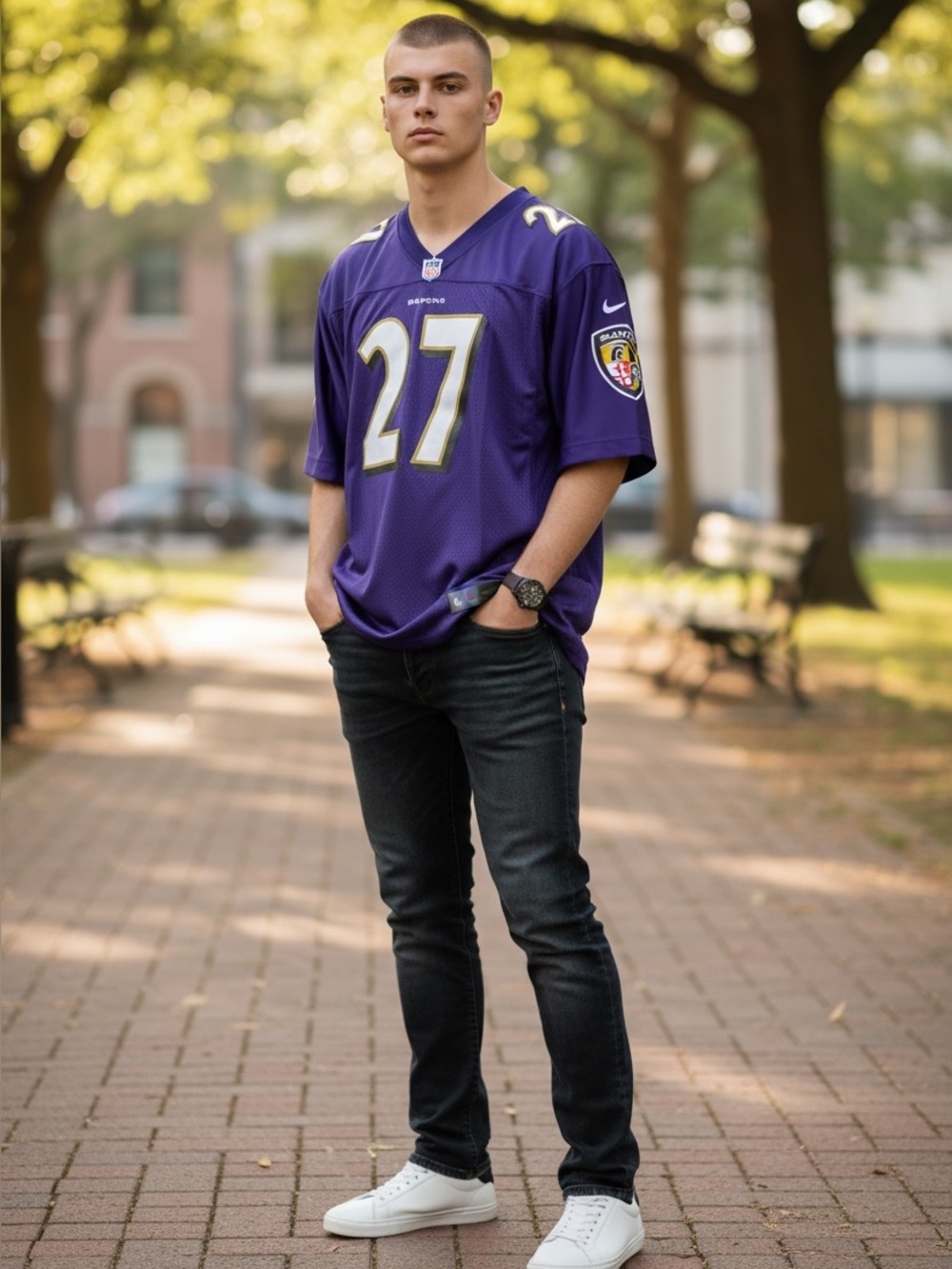 NFL Baltimore Ravens Jersey – Size M – Purple #27 (RICE #27)